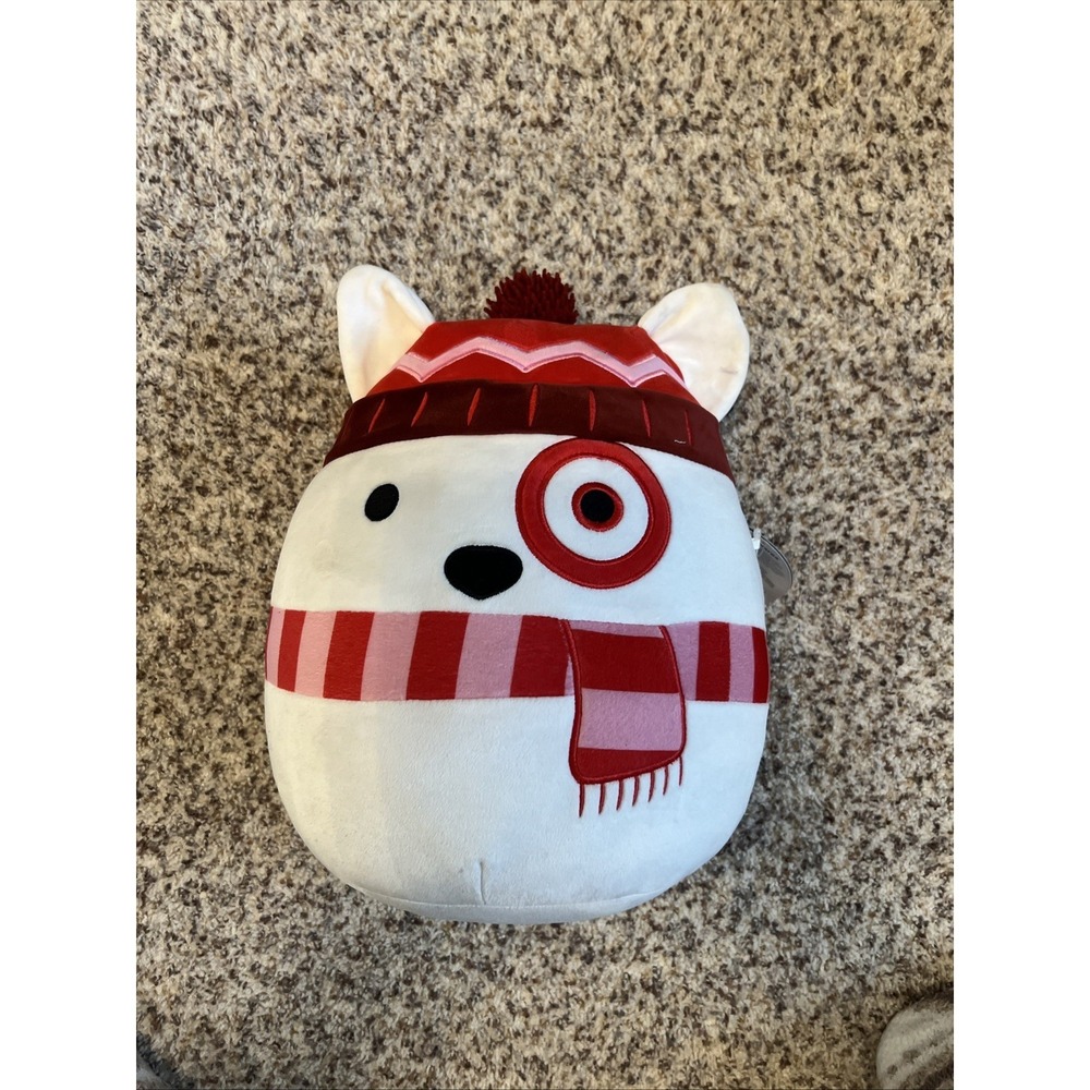 New! 12" Squishmallows Target BULLSEYE Plush‎ Toy, Winter 2024